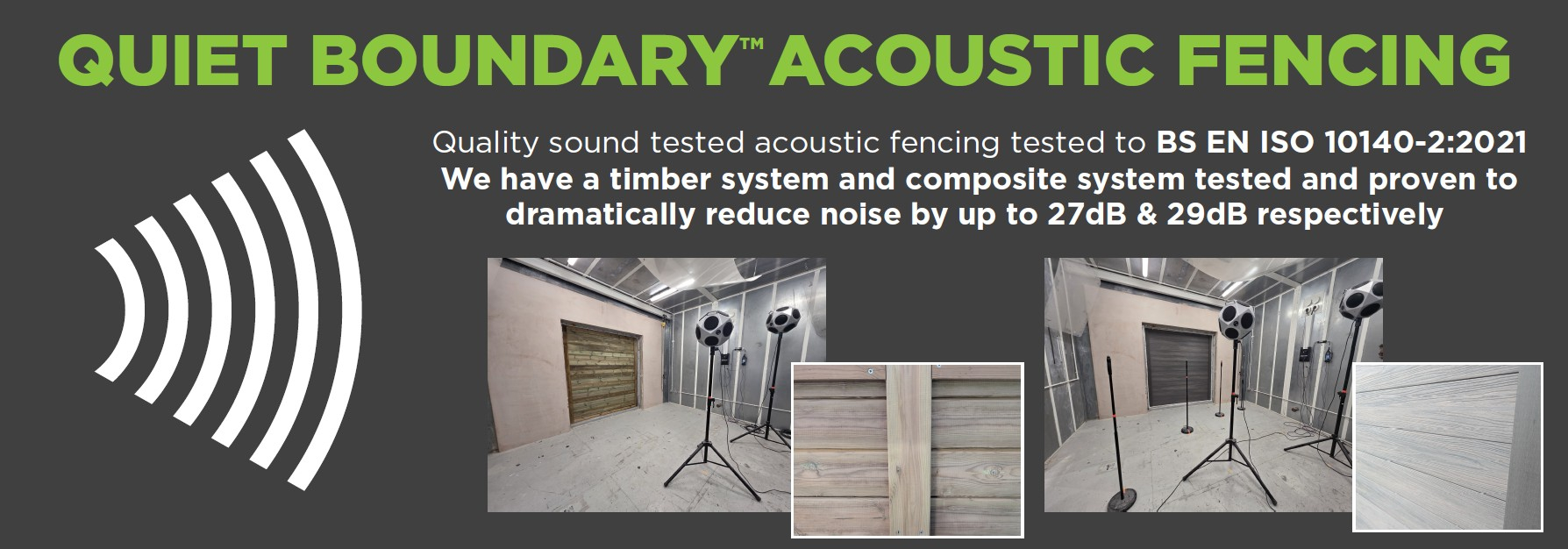Acoustic fencing now tested and in stock!